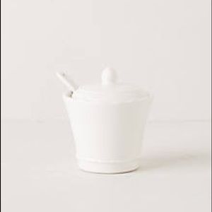 Anthropologie Sugar and Creamer white